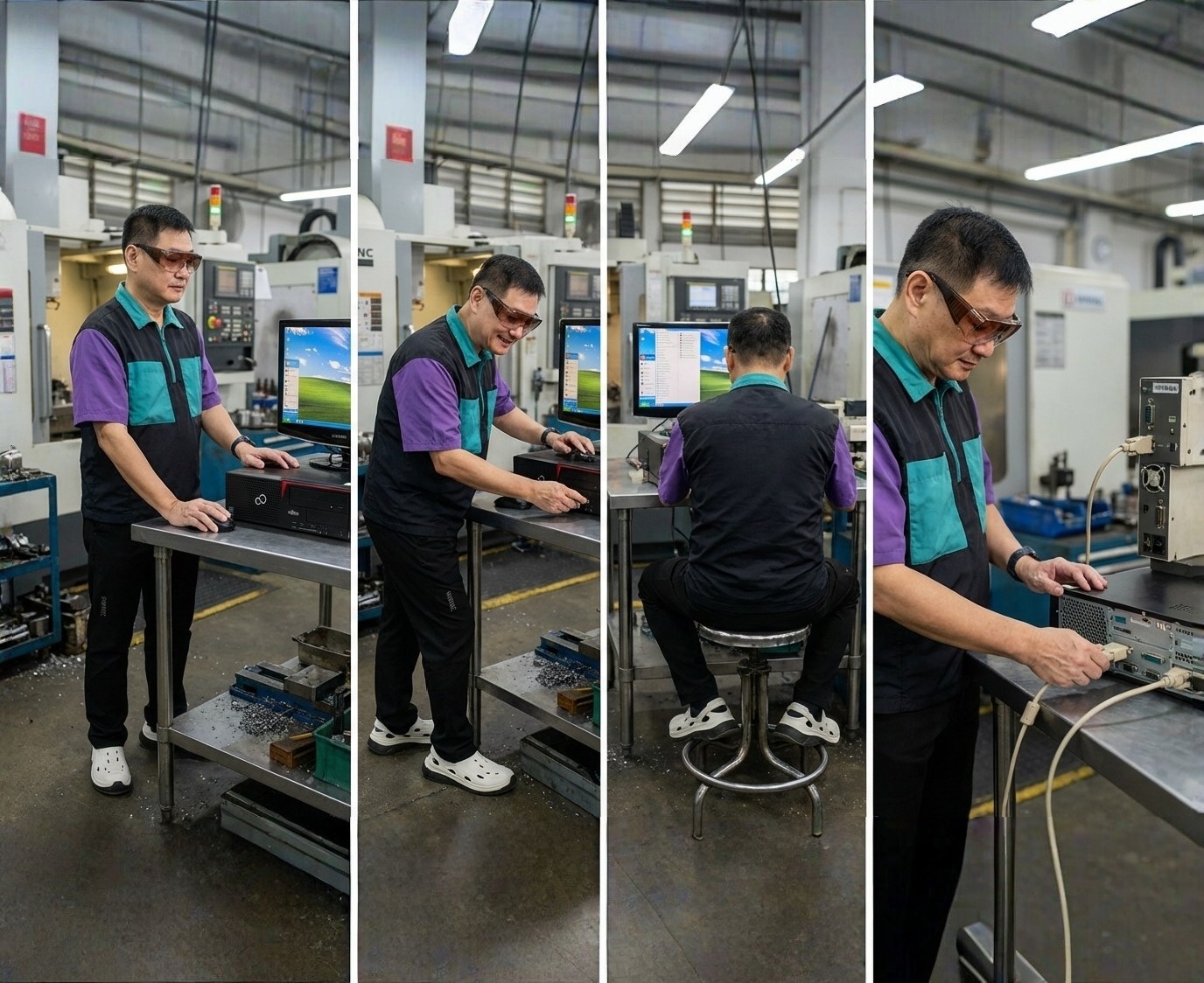ECO-ITS STAR technician refurbishing IT equipment in Singapore workshop